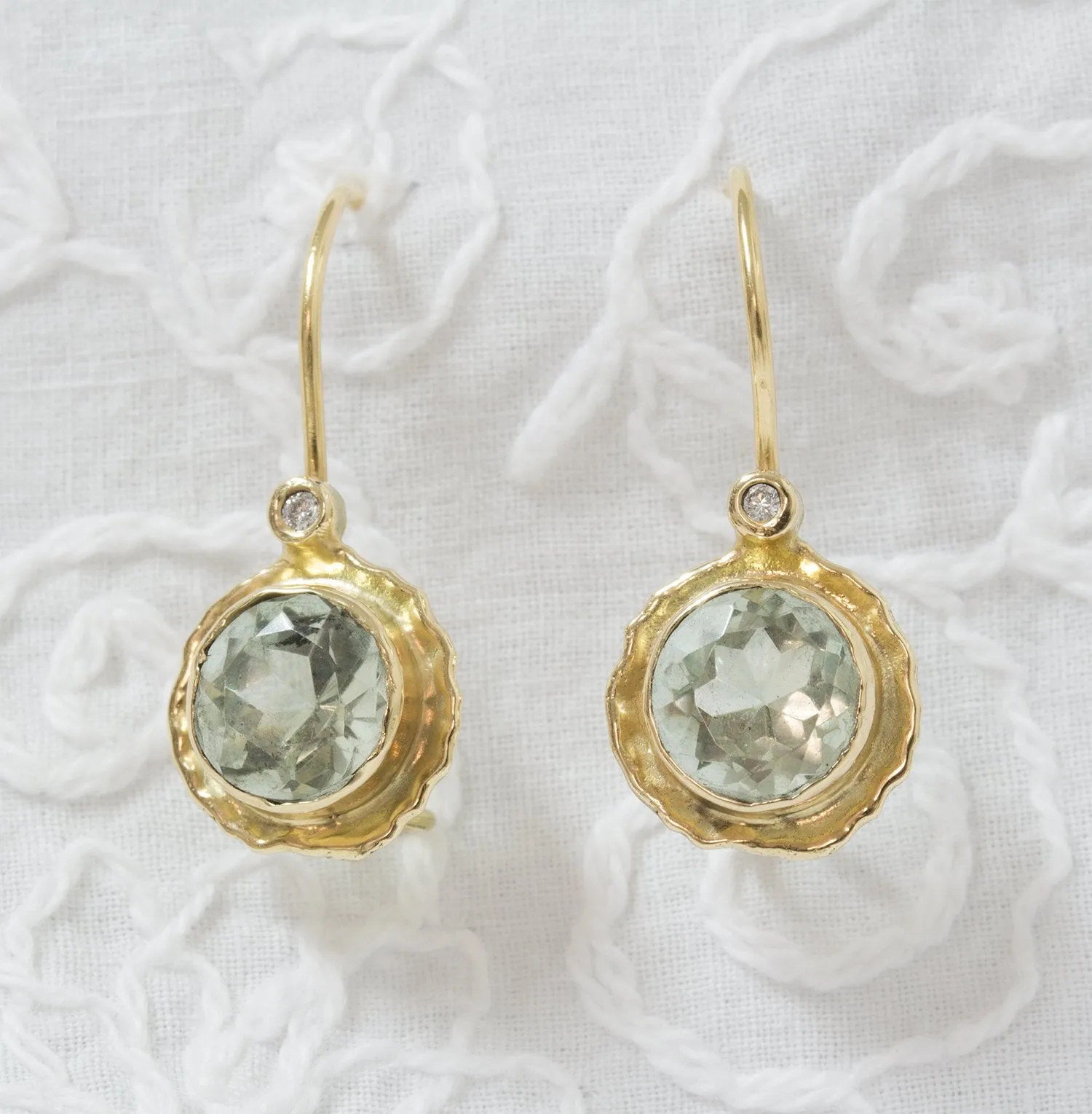 Green Amethyst Earrings