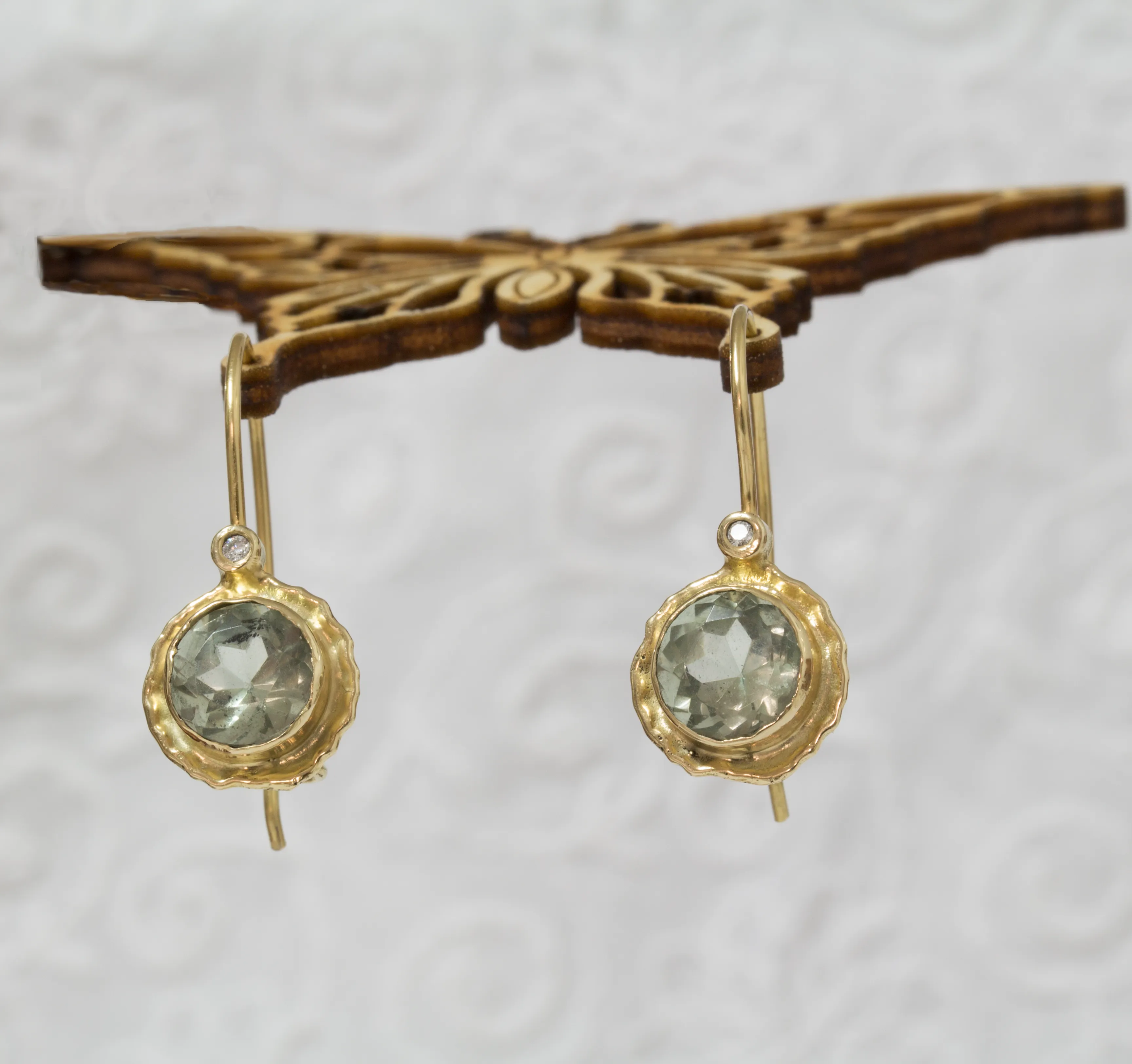 Green Amethyst Earrings