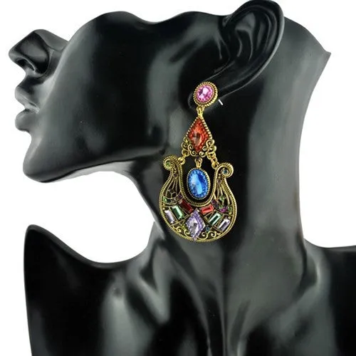 Green Brinco Grande Epic Holiday Gift Sale Chandelier Earrings Fashion Jewelry
