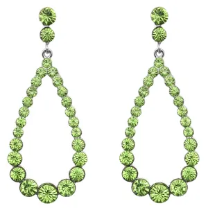 Green Teardrop Gemstone Earrings