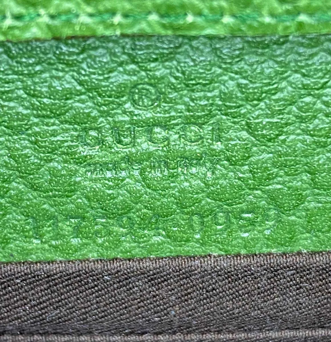 Gucci Bamboo Green Leather Clutch