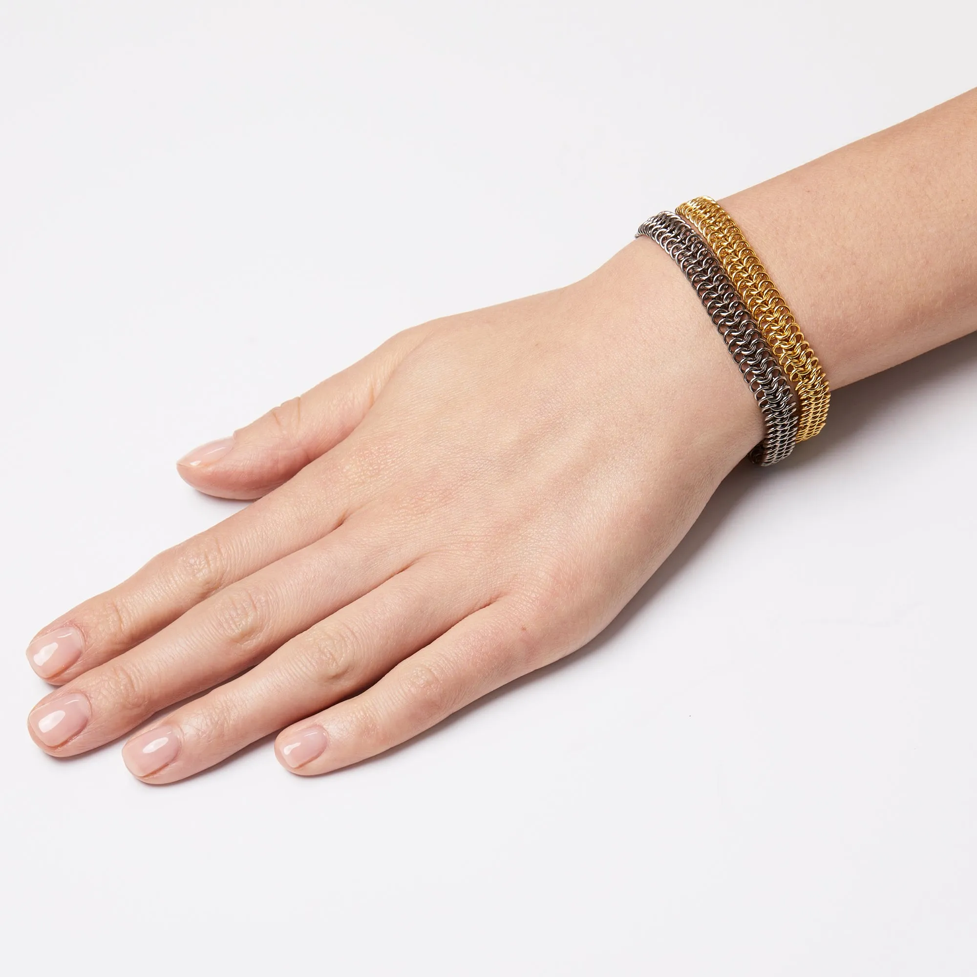 Guinevere Three Row Bracelet in 22K Nectar Gold