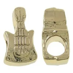 Guitar Charm European Bead Compatible for Most European Snake Chain Bracelet