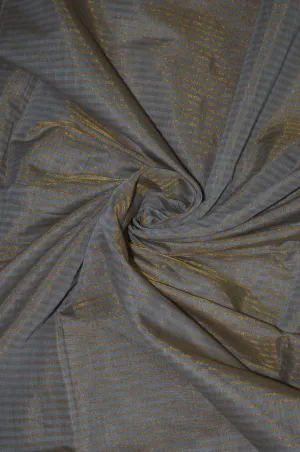 Handloom Pure Silk Chanderi Tissue Golden Zari Based Striped Fabric  ( TO BUY A QUANTITY OF 1.5,2.5,3.5 PLEASE CALL US AT 9930655009)