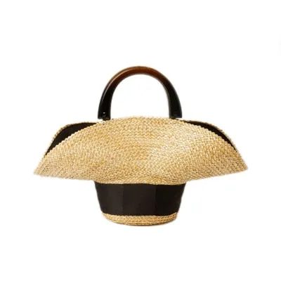 Handmade Drawstring Straw Woven Large Capacity Beach Bags