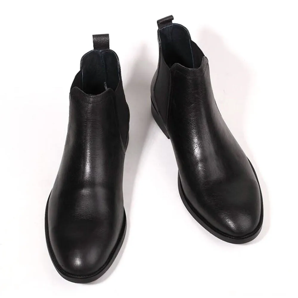 Handmade Full Grain Leather Casual Chelsea Boots