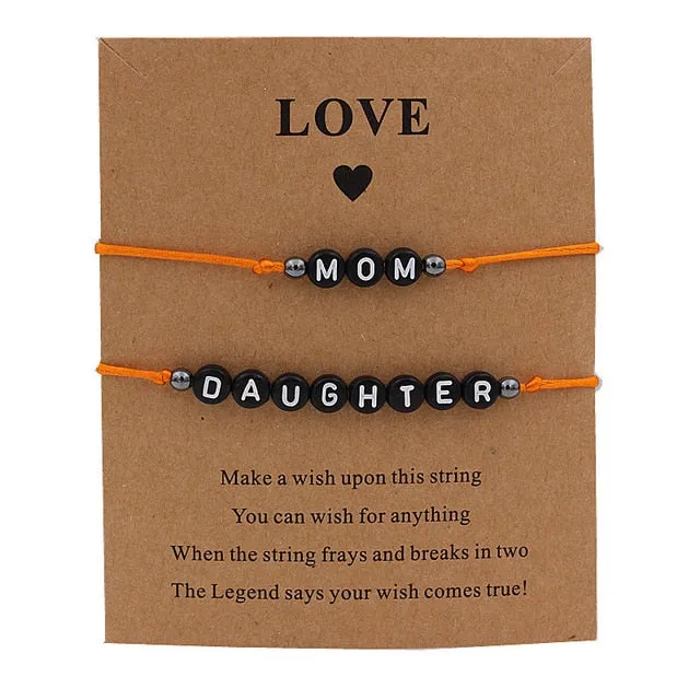 Handmade Multicolor Mom & daughter Lucky Bracelet
