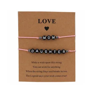 Handmade Multicolor Mom & daughter Lucky Bracelet