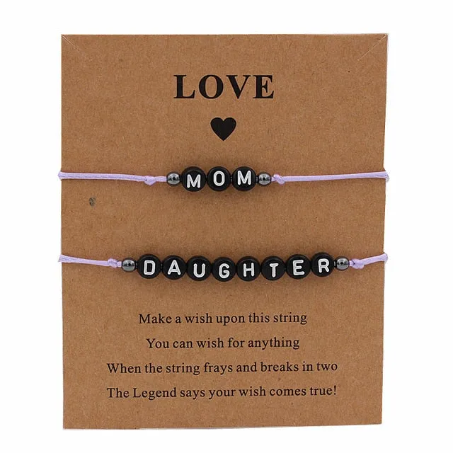 Handmade Multicolor Mom & daughter Lucky Bracelet