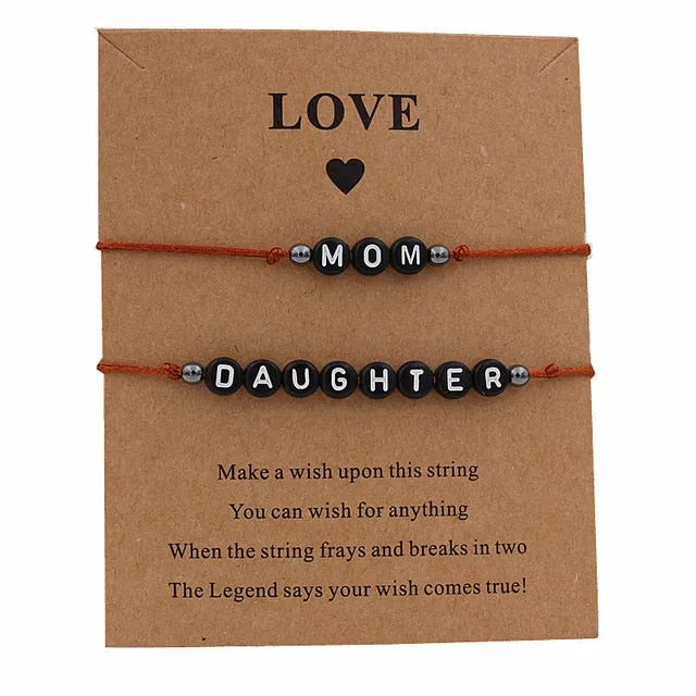 Handmade Multicolor Mom & daughter Lucky Bracelet