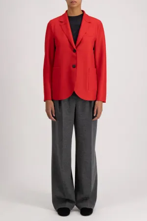 Harris Wharf Stand Up Collar Blazer in Lipstick