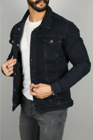 HB Mens Denim Jacket Stretchable Fine Lycra