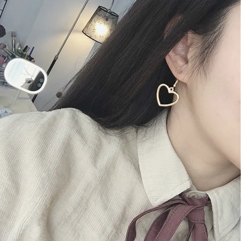 Heart Earrings For Big Heart Womens 