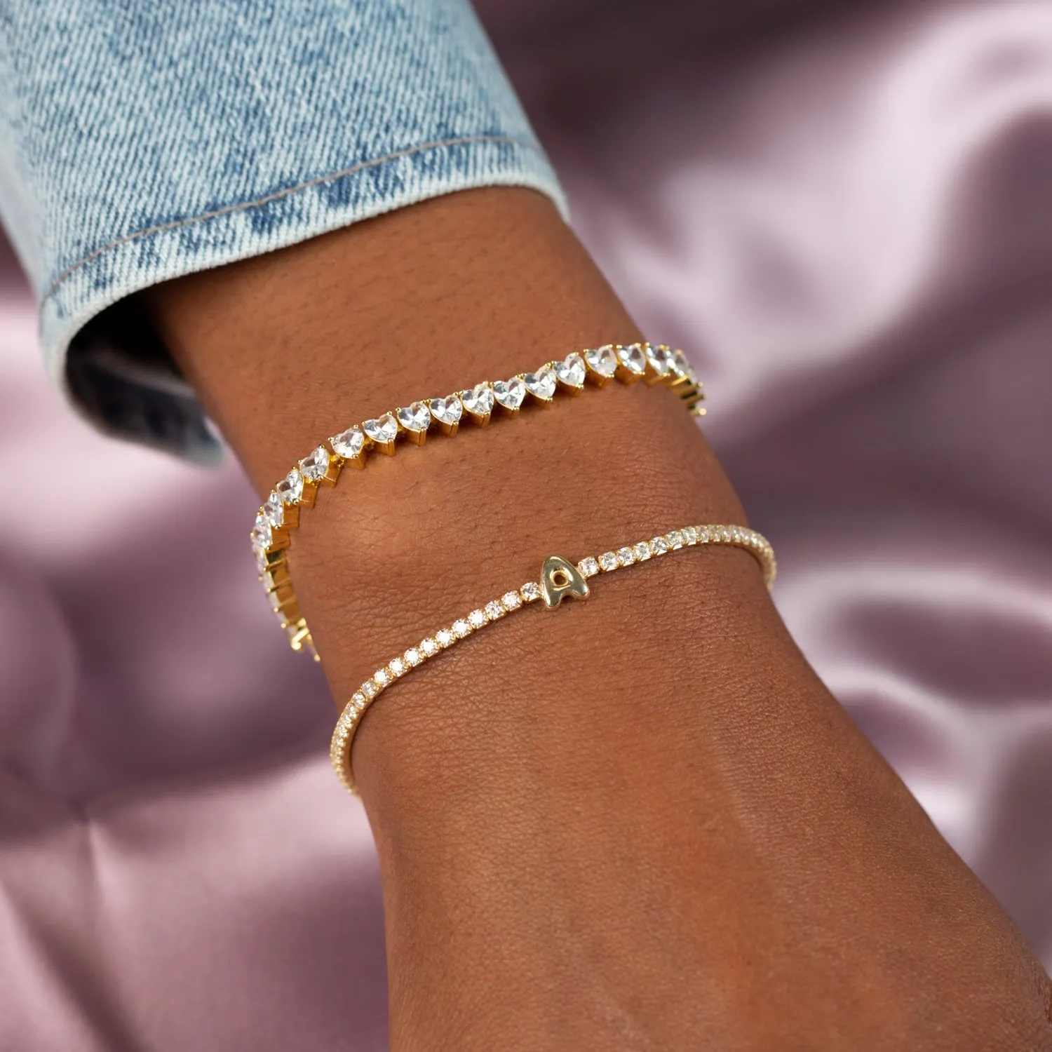 Heart Tennis Bracelet