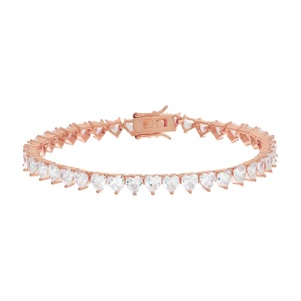 Heart Tennis Bracelet