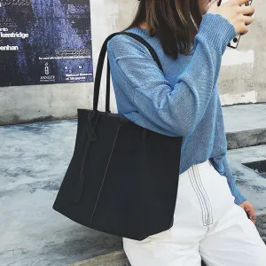 High Quality Women Suede Handbags Soft Leather Women Bag  2PCS Handbags Set Female Shoulder Bags Large Casual Tote Bags