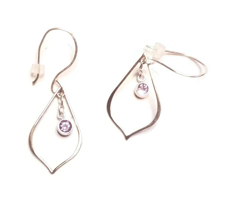 Holiday 2020 Stocking Stuffer-Arabesque Dangle Earrings with Gemstone Drops