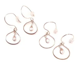 Holiday 2020 Stocking Stuffers-Teardrop Dangle Earrings with Gemstone Drops