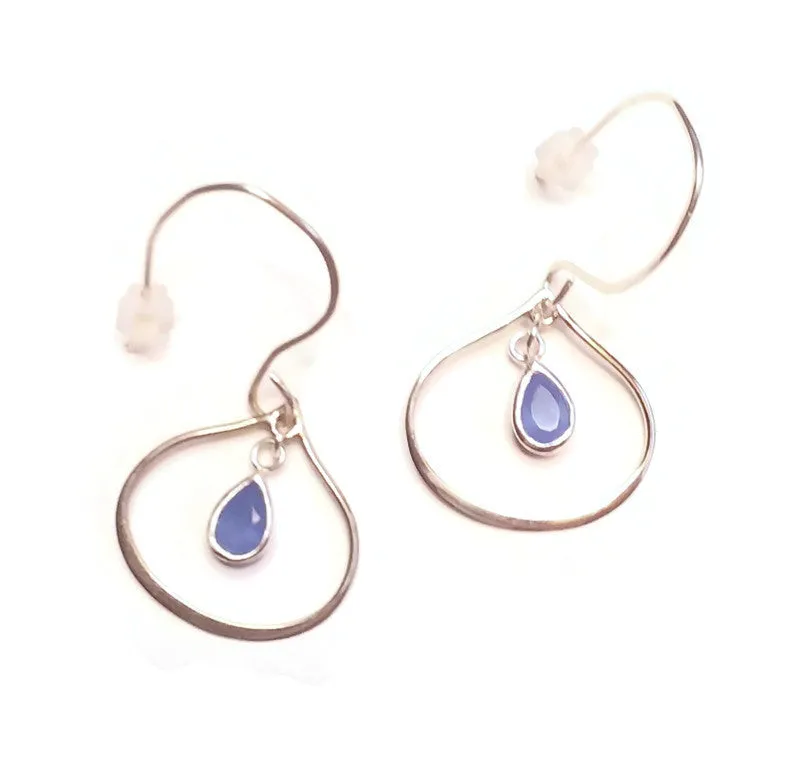 Holiday 2020 Stocking Stuffers-Teardrop Dangle Earrings with Gemstone Drops