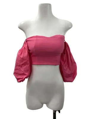 Hot Pink Tube Off Shoulder Top