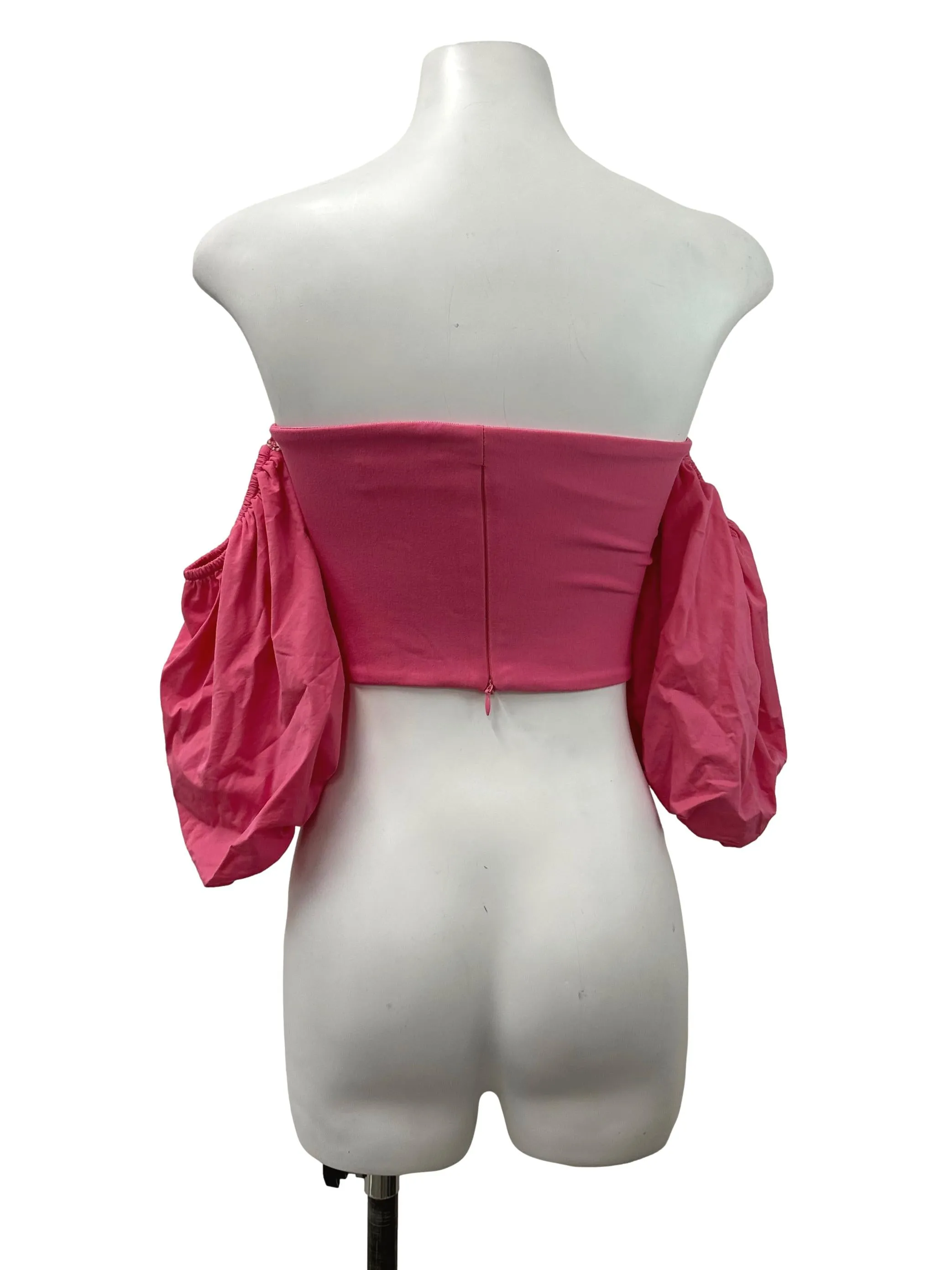 Hot Pink Tube Off Shoulder Top