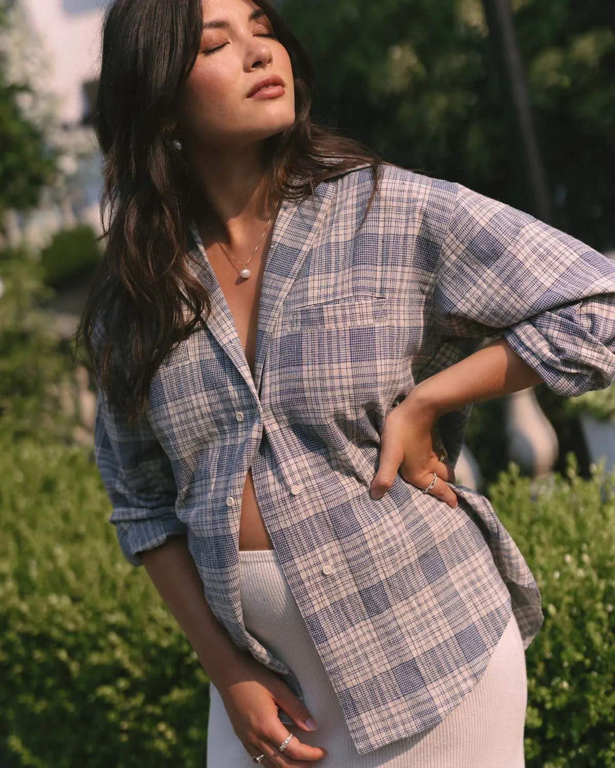 House Blouse | Blue Plaid