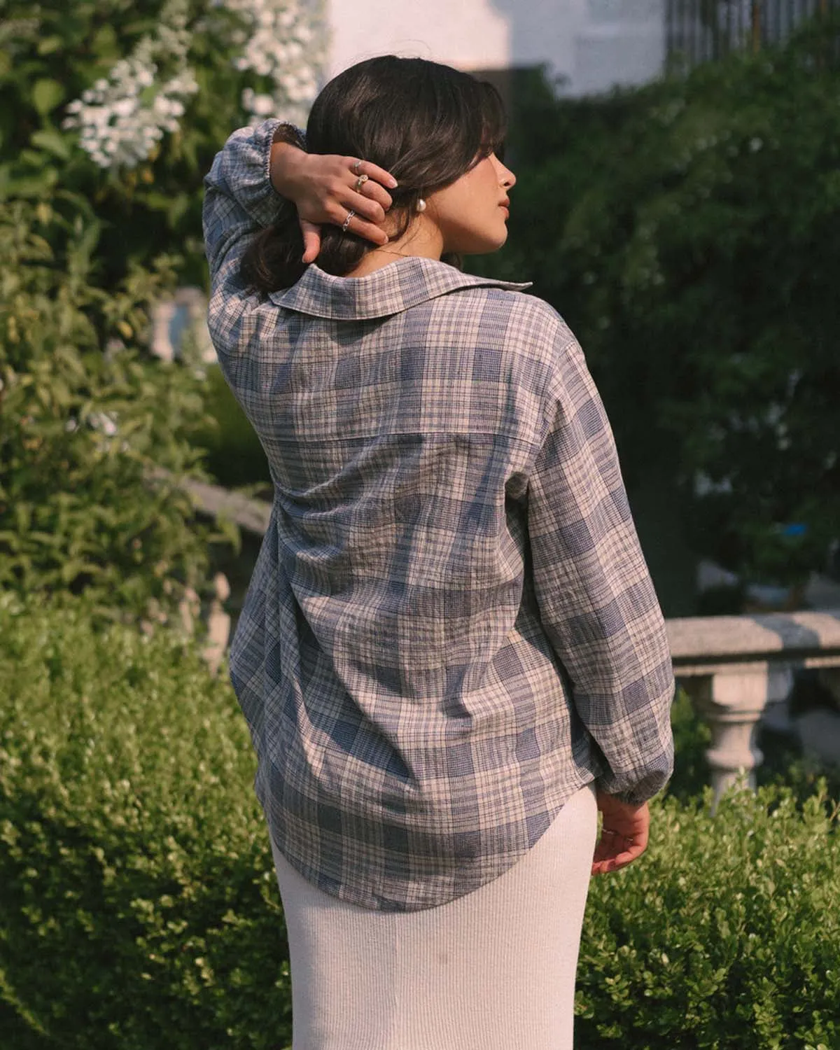 House Blouse | Blue Plaid