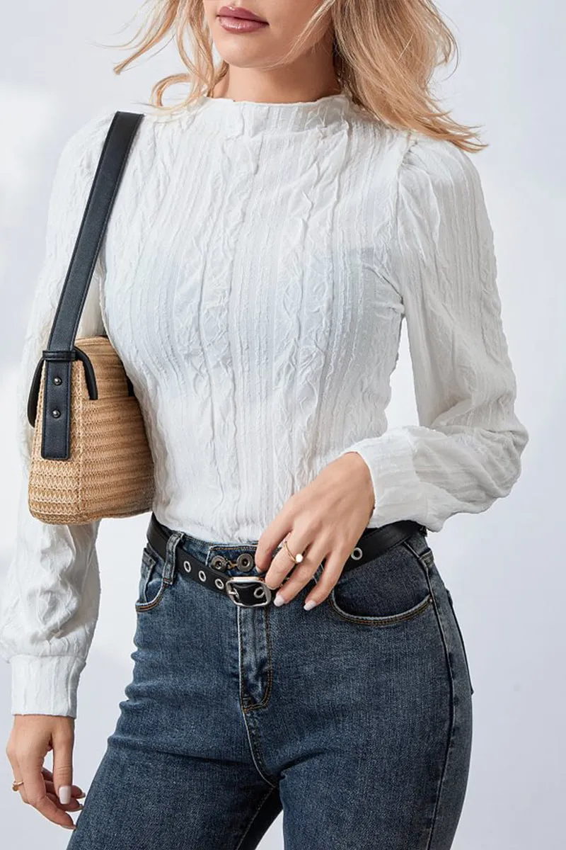 HTS1123 Timeless Cable Knit Top