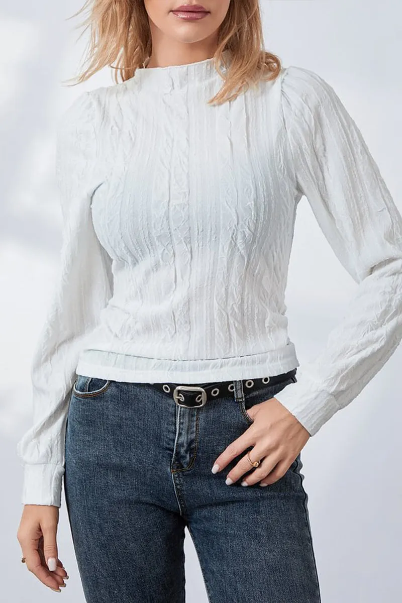 HTS1123 Timeless Cable Knit Top