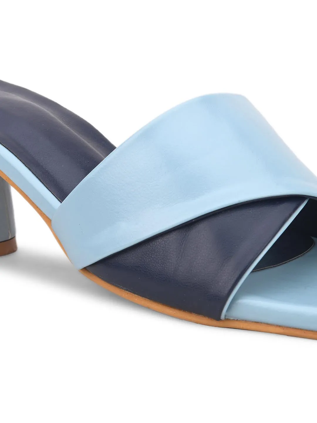Hydes N Hues Navy Blue and Sky Blue Block Heels