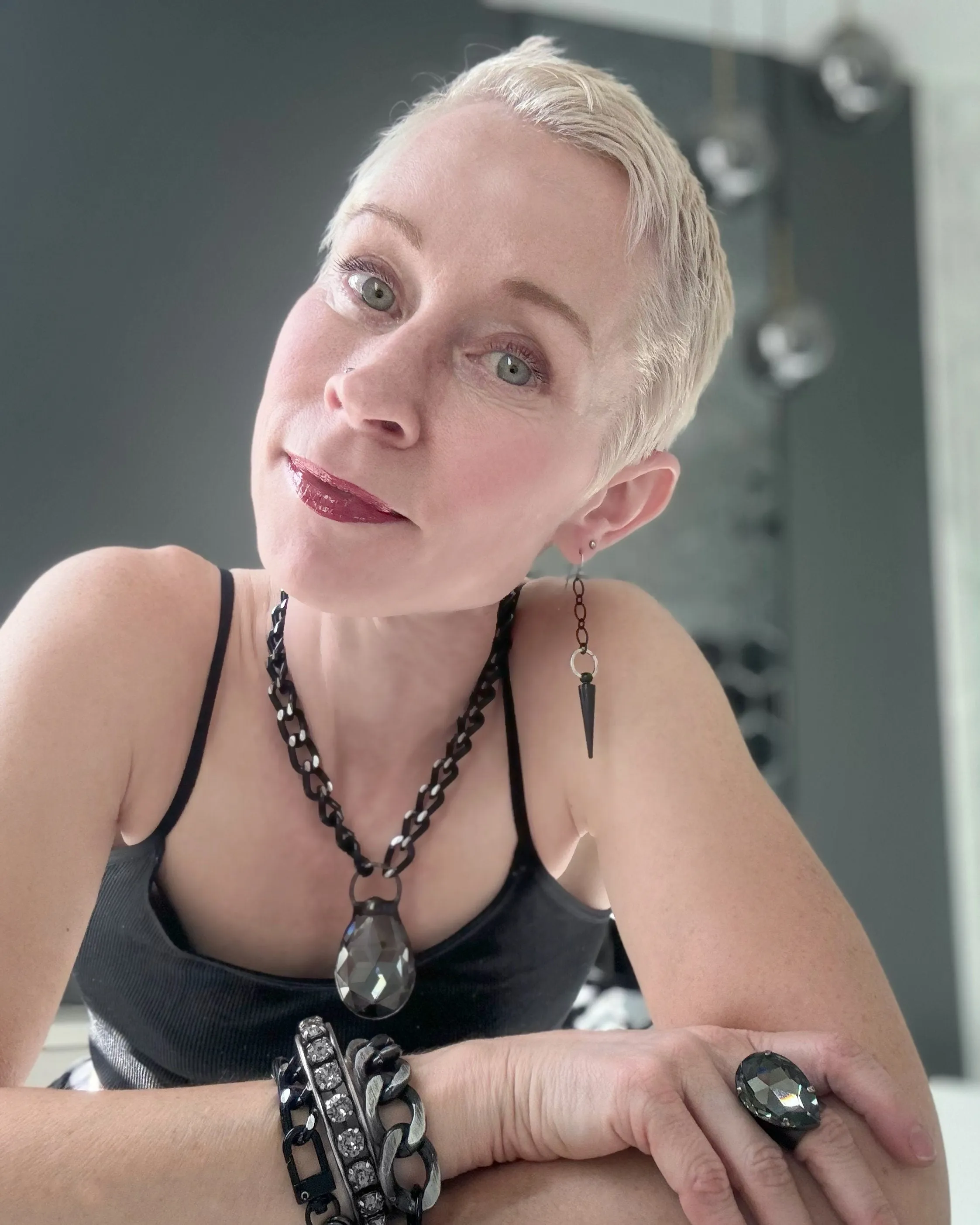 ICON - Thick Chunky Black and Silver Chain Bracelet