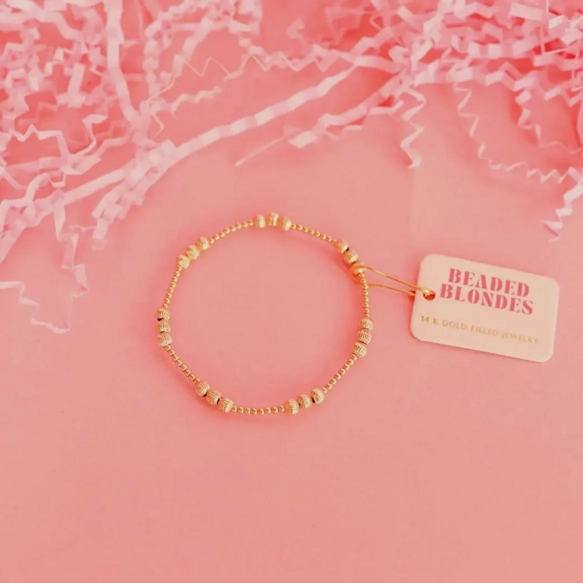 ILY Gold Fluted Bracelet Standard 6.75 inch