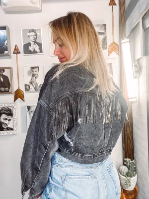 I’m With The Band Jacket - Grey Denim