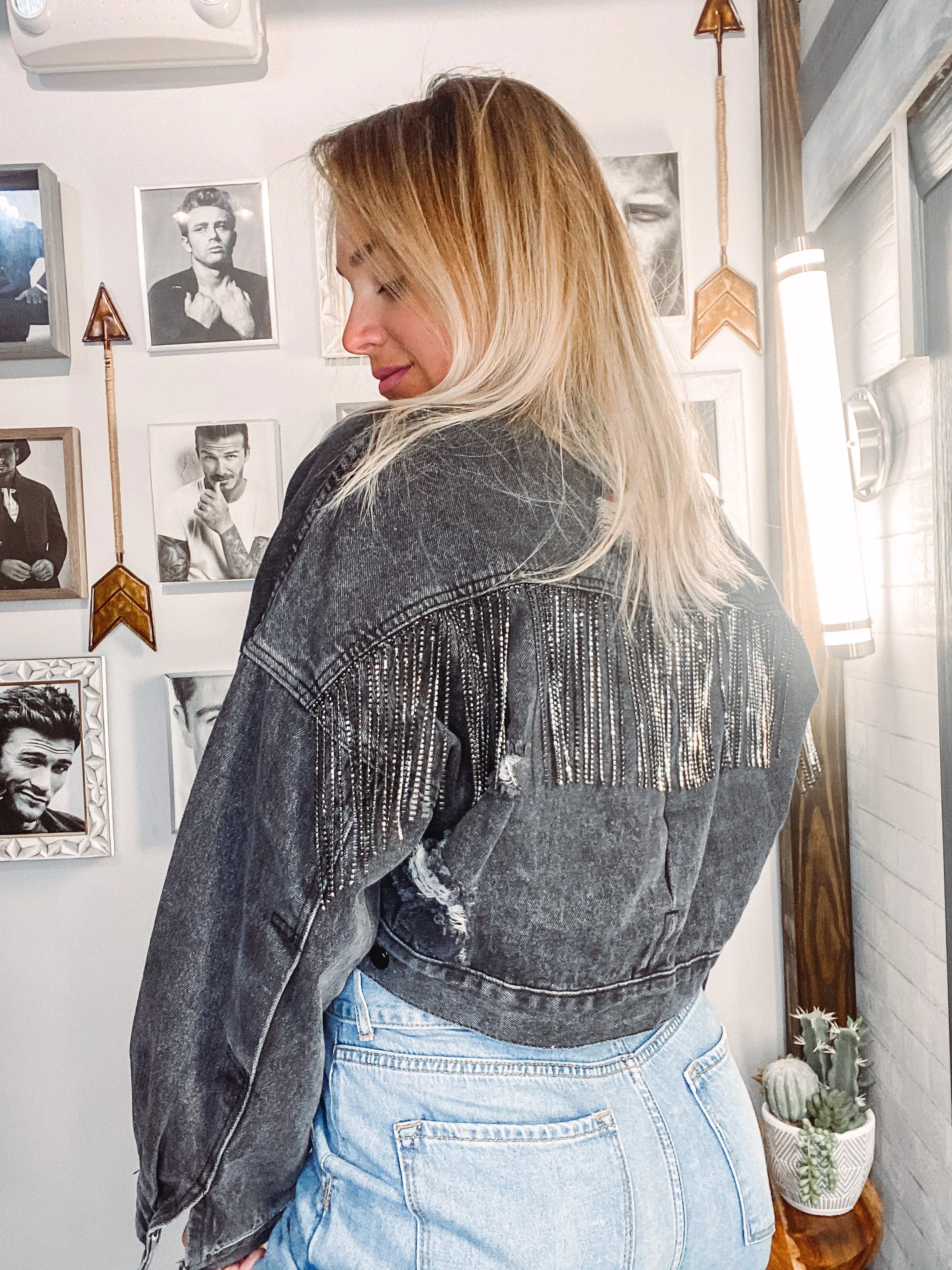 I’m With The Band Jacket - Grey Denim