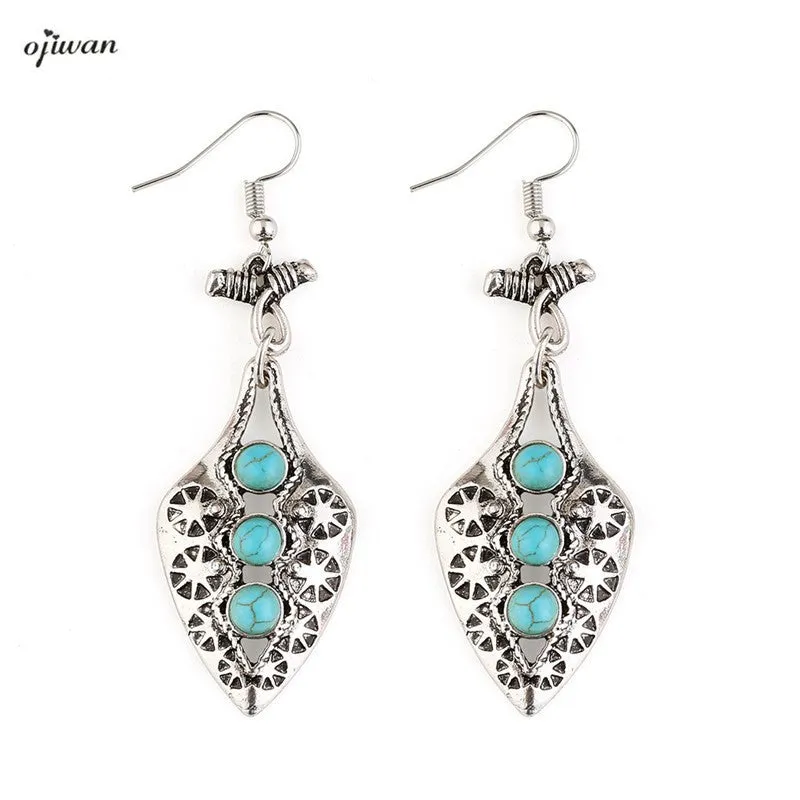 Indian Tribal Earrings Hippie Cowgirl Bohemian Earrings aritos Gypsy Earrings Native American Jewelry Navajo Boho  Earrings
