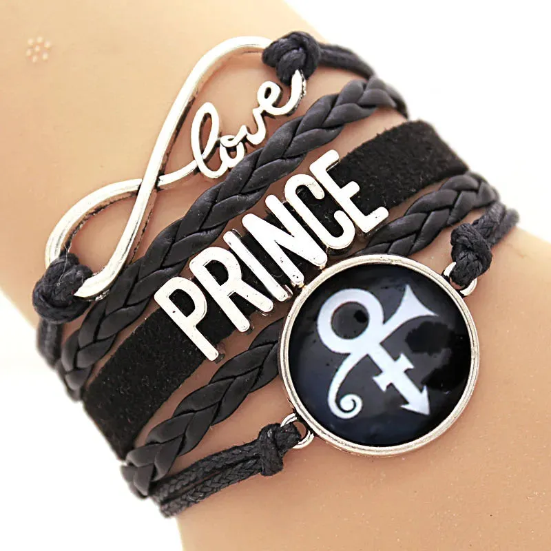 Infinity Bracelet Love Prince Music Charm Bracelet Purple Rain Bracelet