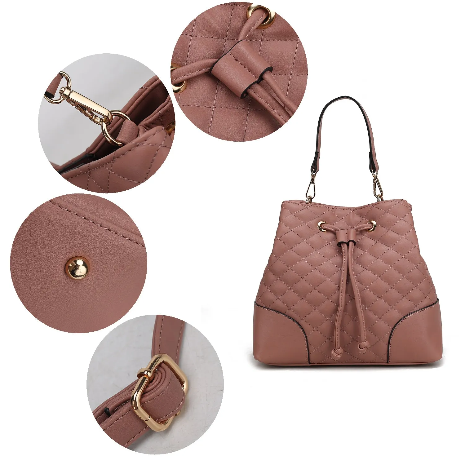 Iris Bucket Bag with Wristlet