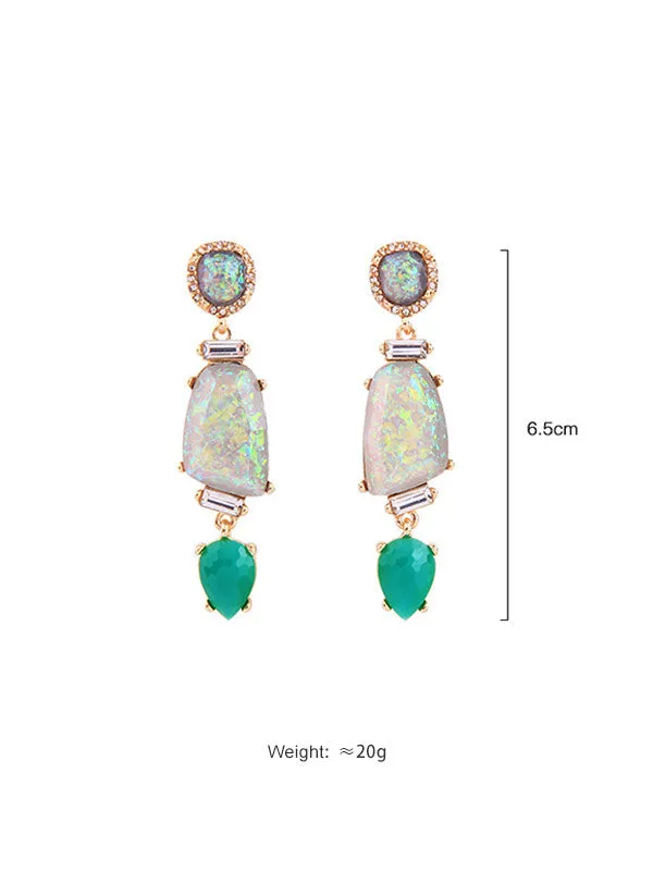 Irregular Artificial Gemstone Earrings