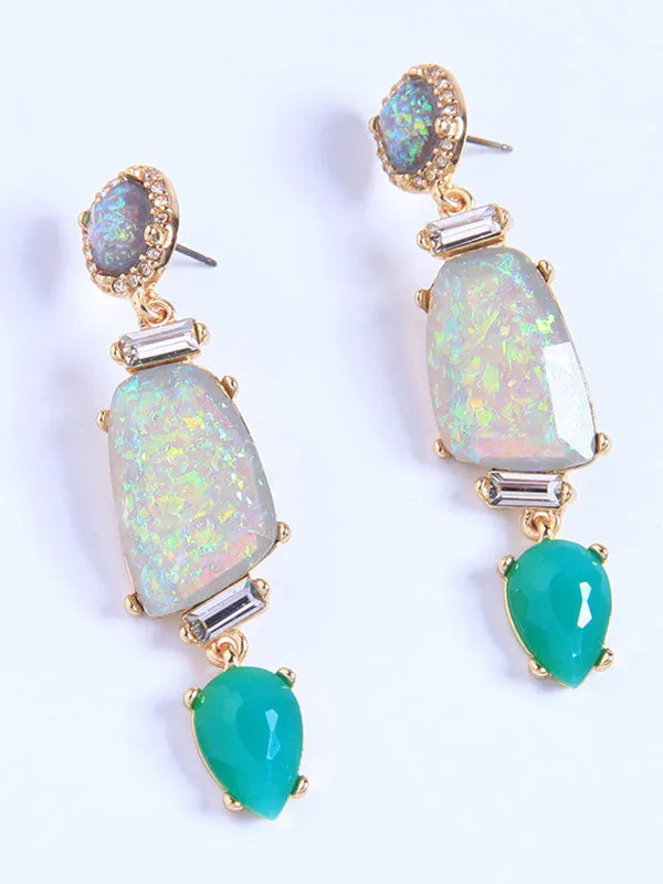 Irregular Artificial Gemstone Earrings