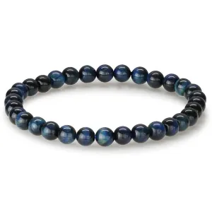 Italgem Blue Tiger's Eye Beaded Stretch Bracelet