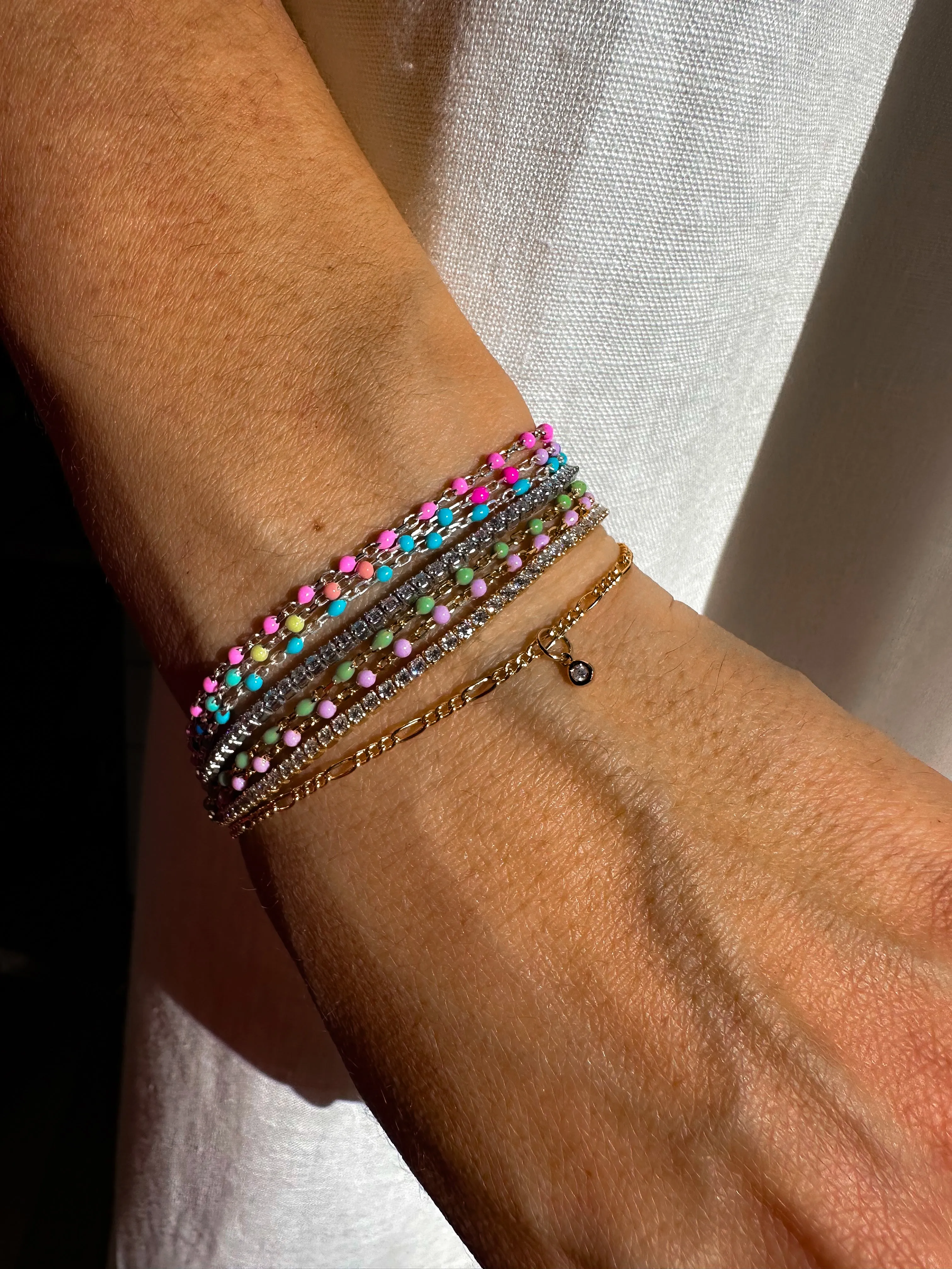 Italian Enamel Chain Bracelets