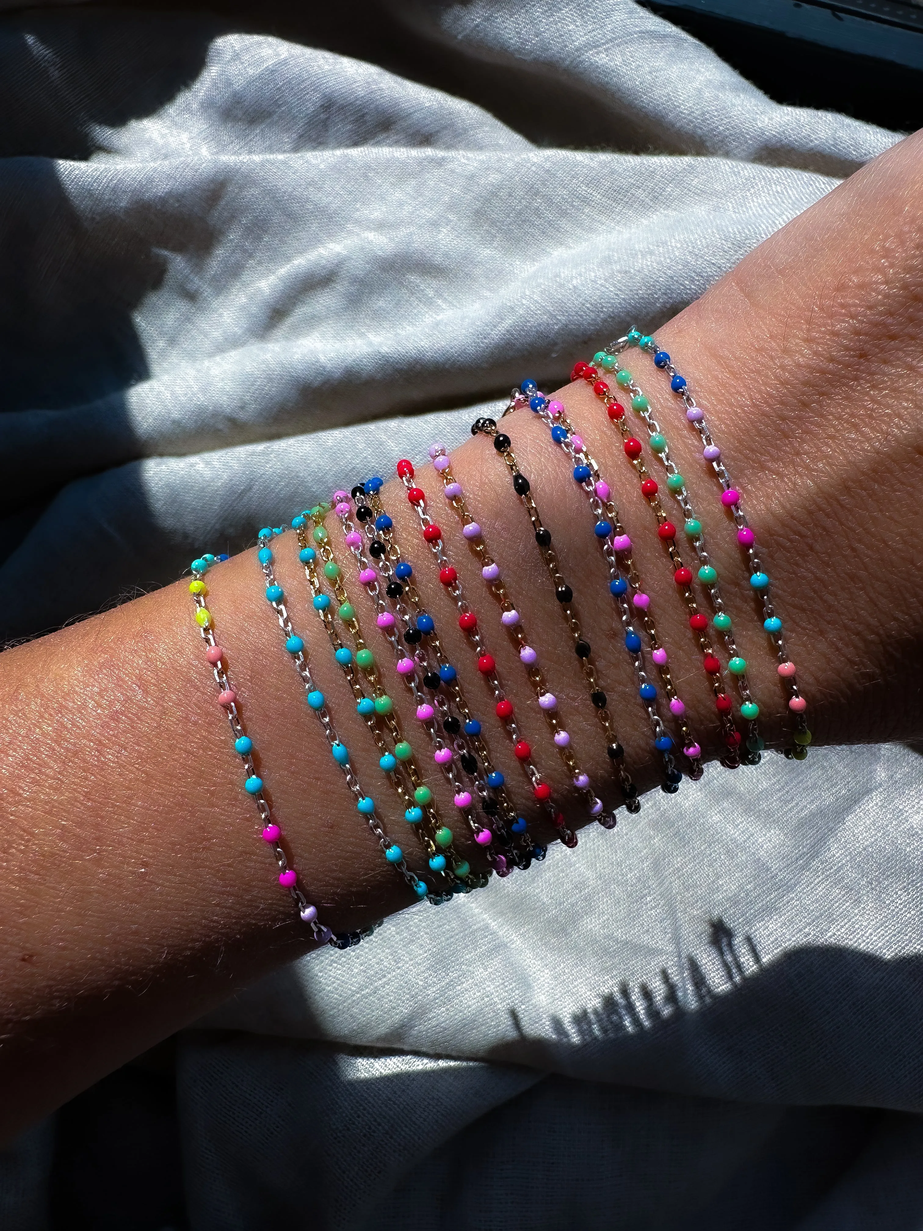 Italian Enamel Chain Bracelets