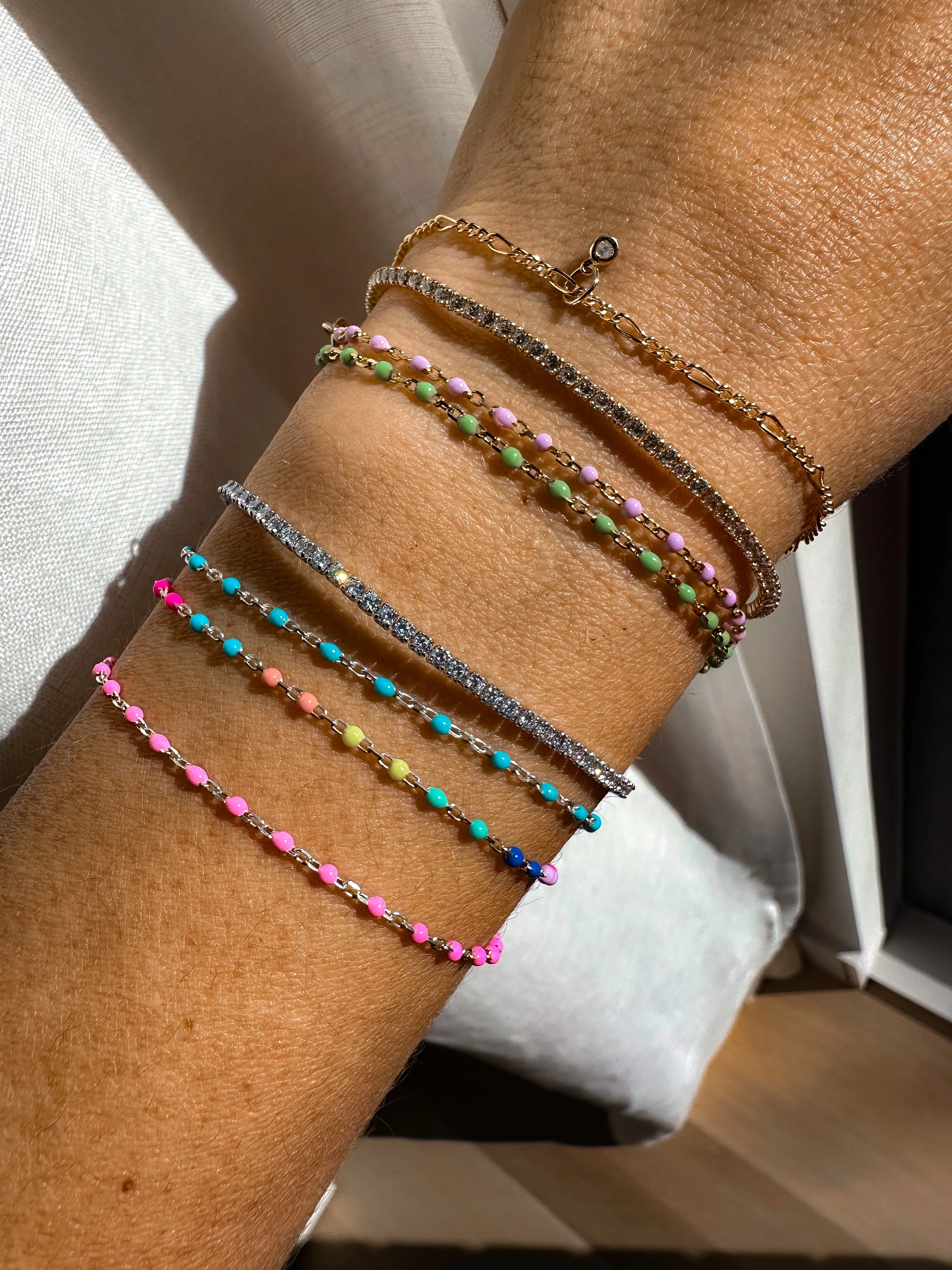 Italian Enamel Chain Bracelets