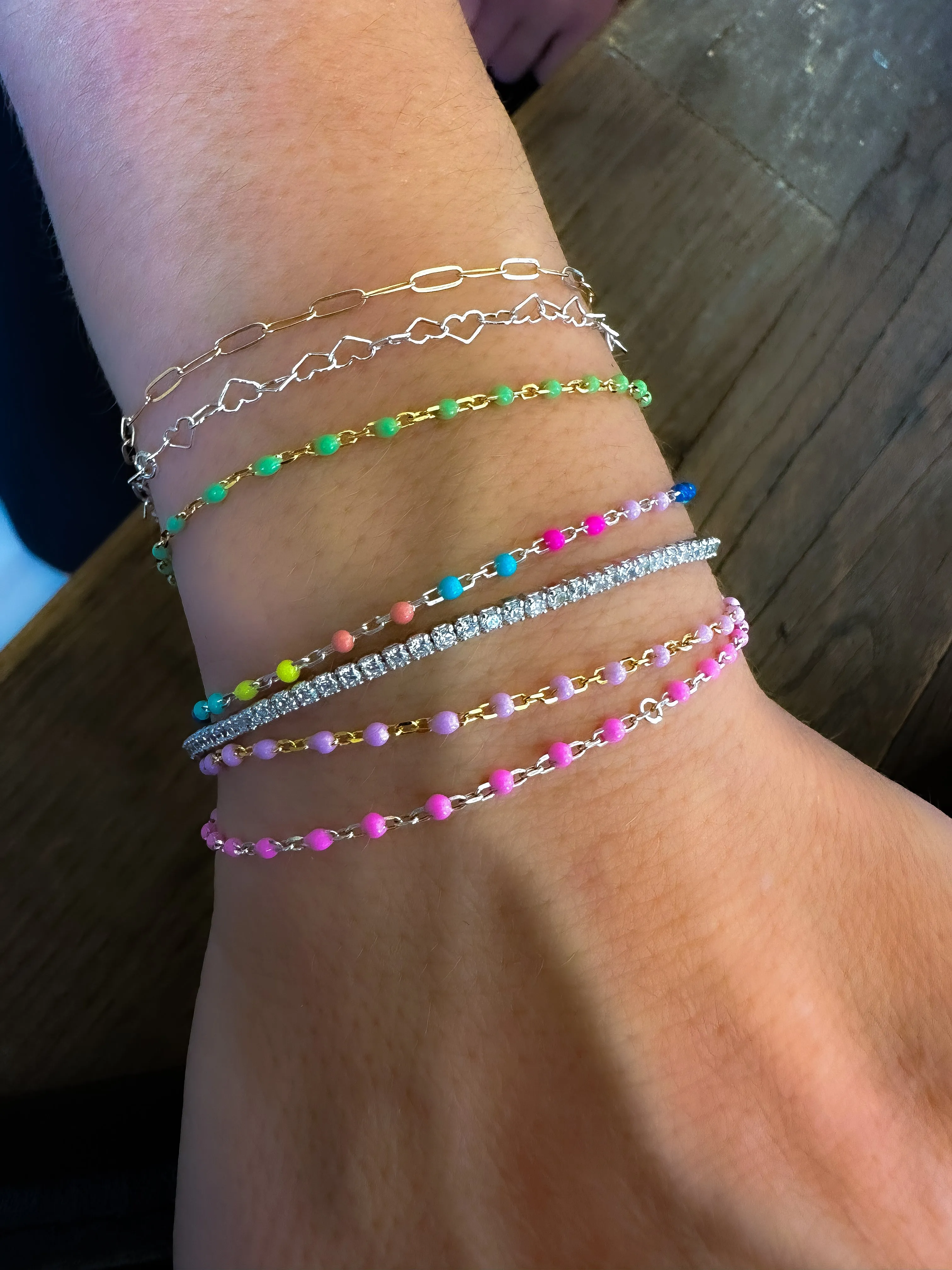 Italian Enamel Chain Bracelets