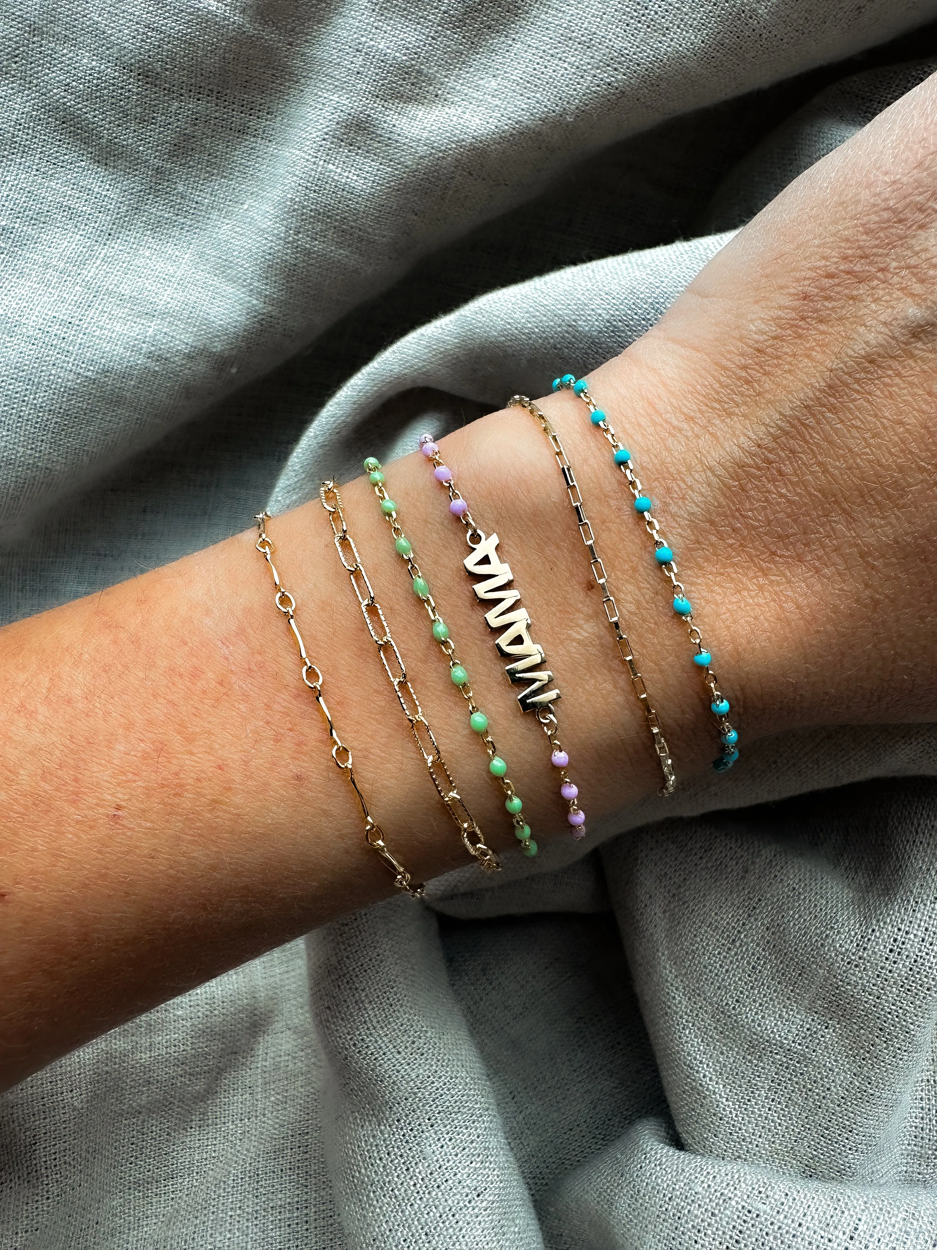 Italian Enamel Chain Bracelets