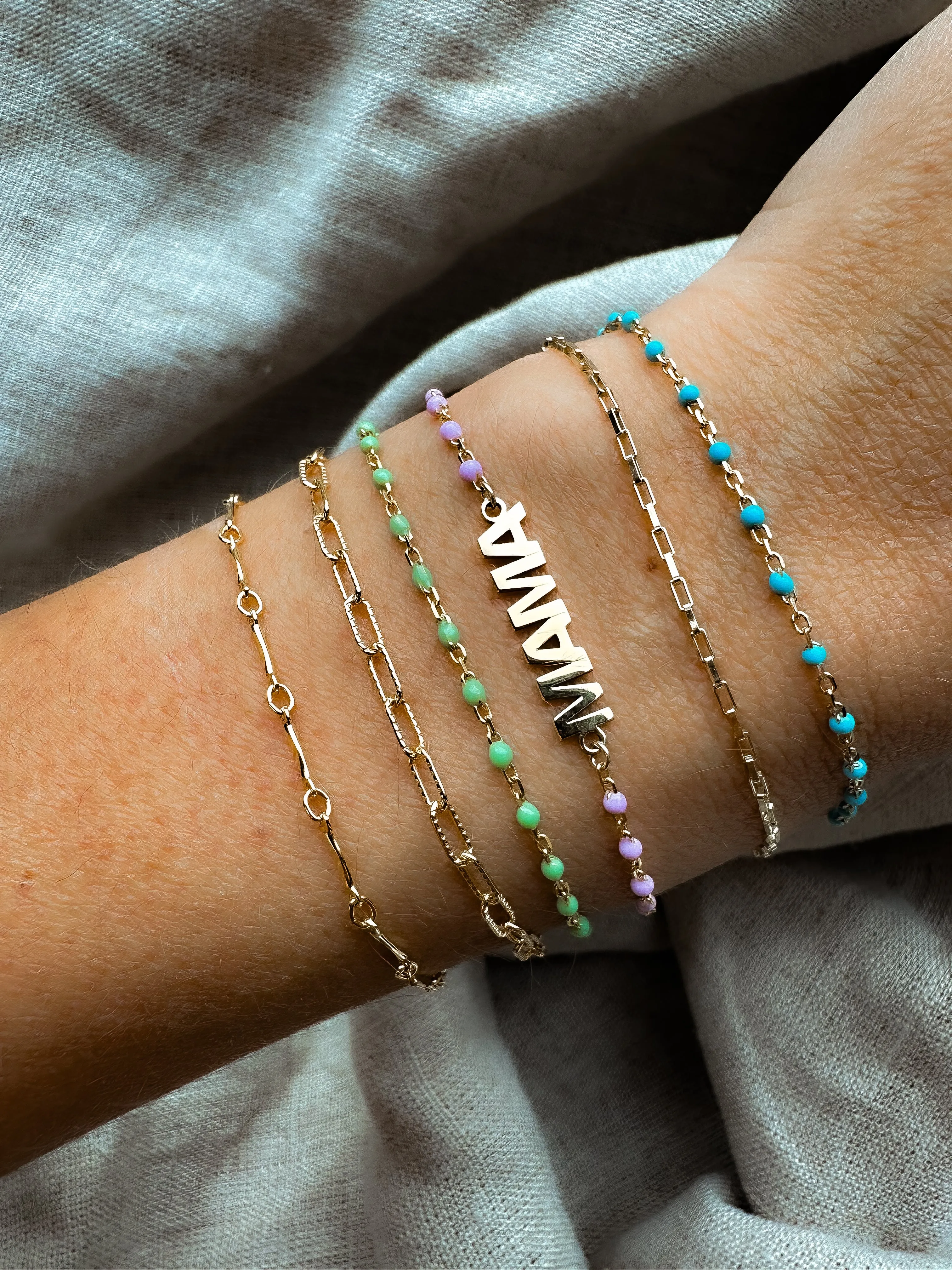 Italian Enamel Chain Bracelets