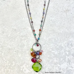 Jeanie PopArt Colorful Pendant Necklace