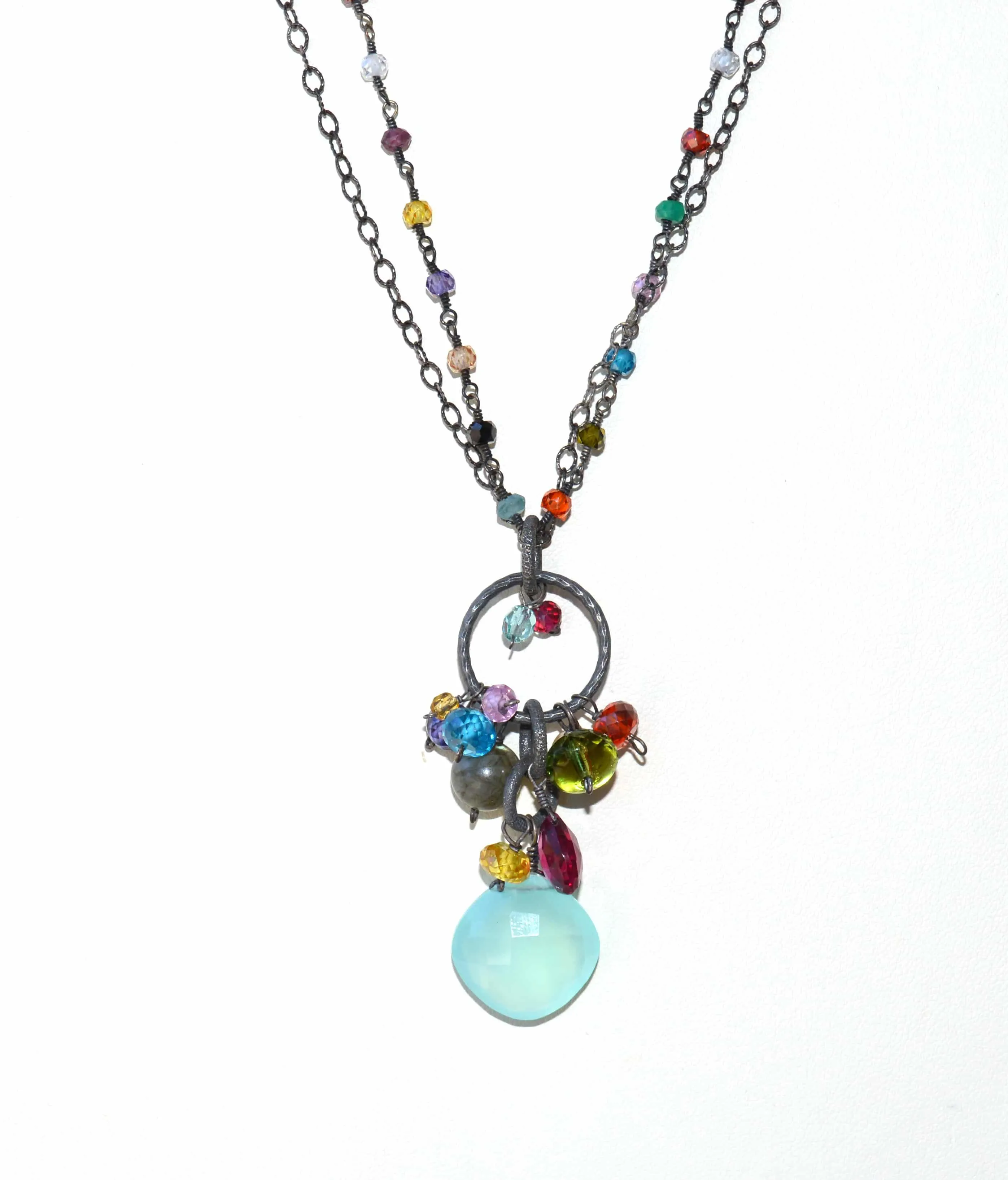 Jeanie PopArt Colorful Pendant Necklace