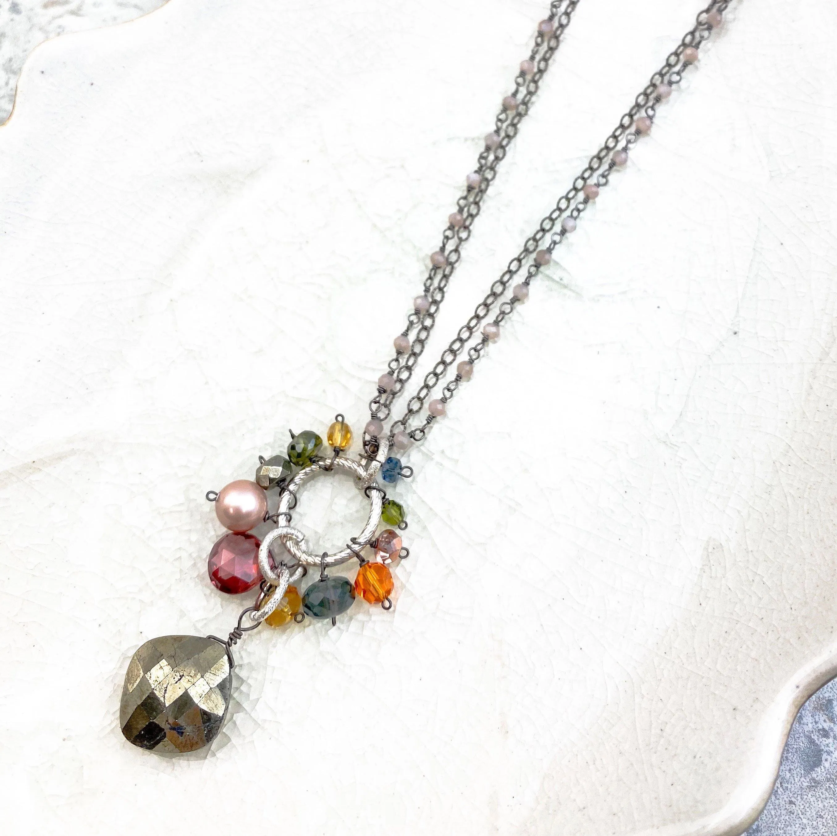 Jeanie PopArt Colorful Pendant Necklace