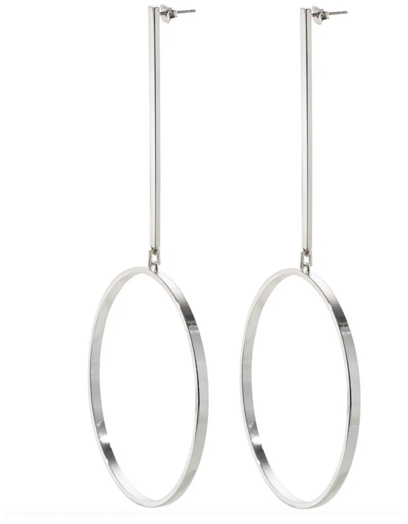 Jenny Bird Edie Hoops in Silver - Large